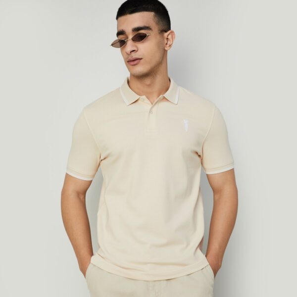 Men’s Solid Polo T-Shirt Ideal for Casual Outings, Comfortable