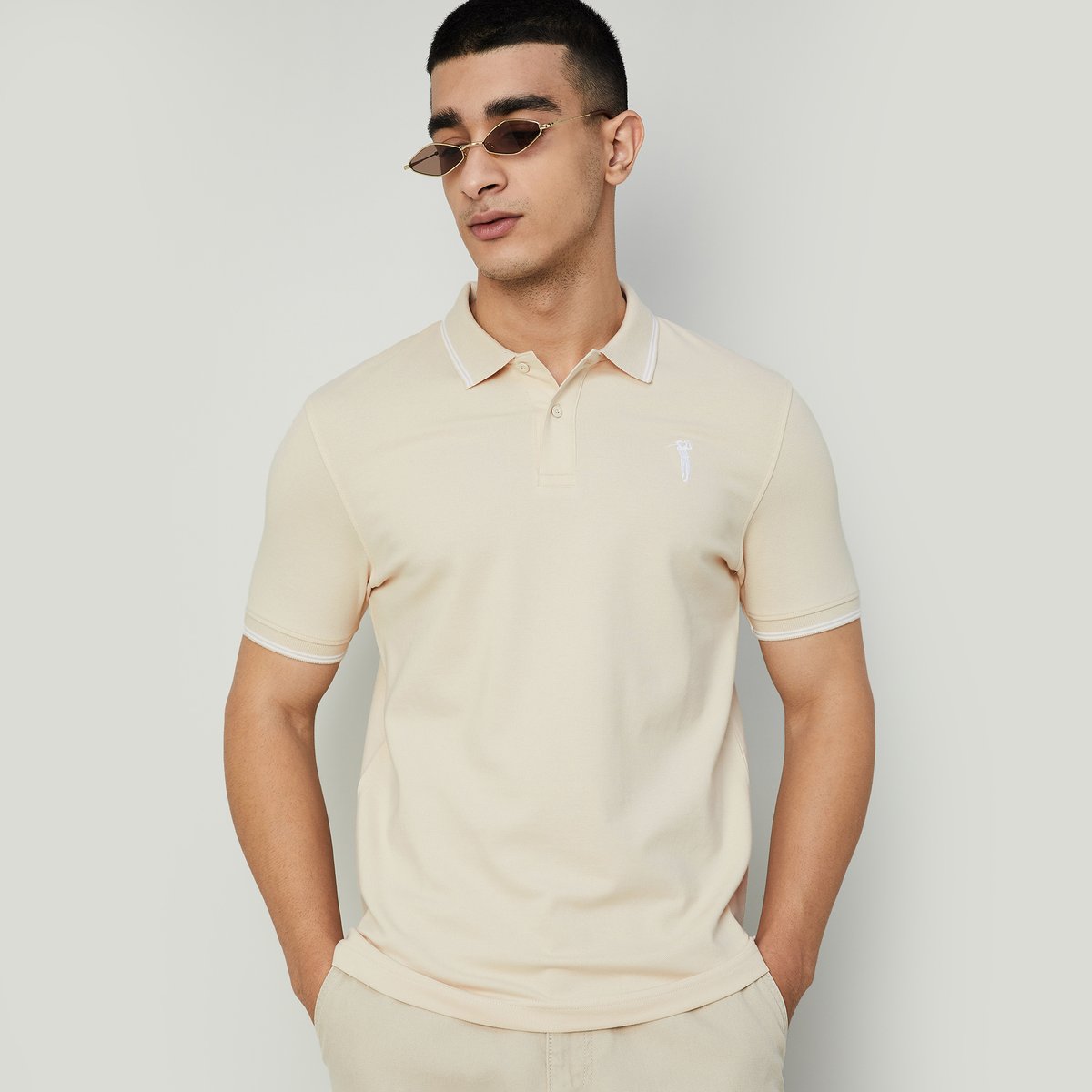 Men’s Solid Polo T-Shirt Ideal for Casual Outings, Comfortable