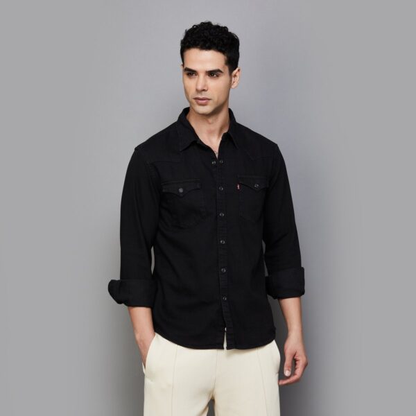 Men's Solid Slim Fit Shirt Modern, Sleek Design for Casual Work